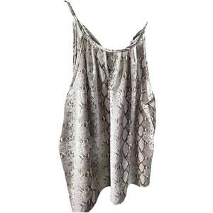 Papermoon Tank Cami Top Women’s Snake Print Sleeveless Keyhole Sz S Summer